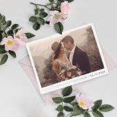 書ミニマル結婚パーソナライズされたの感謝 箔シーズンポストカード