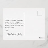 書ミニマル結婚パーソナライズされたの感謝 箔シーズンポストカード (裏面)