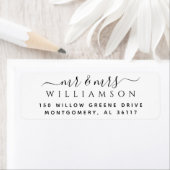 書ミニマル跡の書を書くカップルの名前 ラベル (インサイチュ)