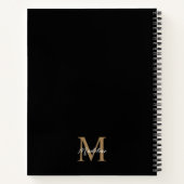 書ミニマル跡ブラックモノグラム ノートブック (裏面)