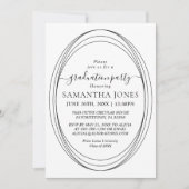 書ミニマル道の卒業 招待状 (正面)