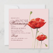 書ミニマル道バラ引っ越し祝いパーティー 招待状 (正面)