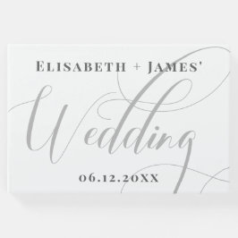 書ミニマル道モダン歓迎結婚の ゲストブック