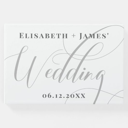 書ミニマル道モダン歓迎結婚の ゲストブック (正面)