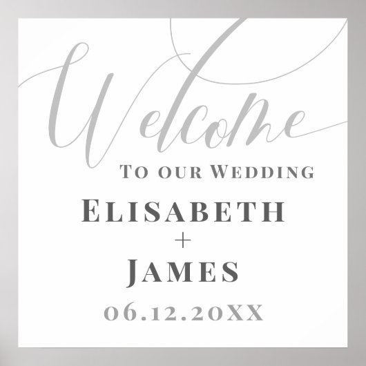 書ミニマル道モダン歓迎結婚の ポスター (正面)