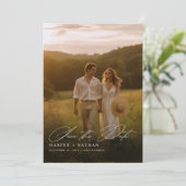 書ミニマル道写真結婚のQRコード セーブザデート (スタンド正面)