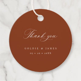 書ミニマル道結婚の感謝メッセージカード フェイバータグ