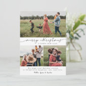 書メリーモダン式クリスマス3ホリデーカード シーズンカード (スタンド正面)