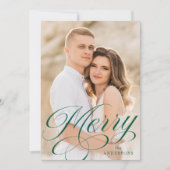 書メリー道グリーンスクリプトオーバーレイ写真 シーズンカード (正面)