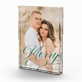 書メリー道グリーンスクリプトホリデー フォトブロック (右)