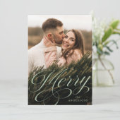 書メリー道Sage緑のスクリプト写真 シーズンカード (スタンド正面)