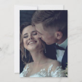 書モダンお洒落書オーバーレイ結婚写真 セーブザデート (裏面)