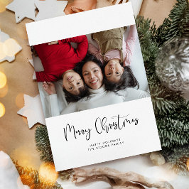 書モダンお洒落書Merry Christmas写真 シーズンカード
