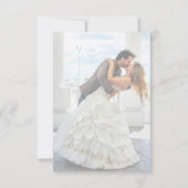 書モダンお洒落道の重ね結婚写真 出欠カード (裏面)