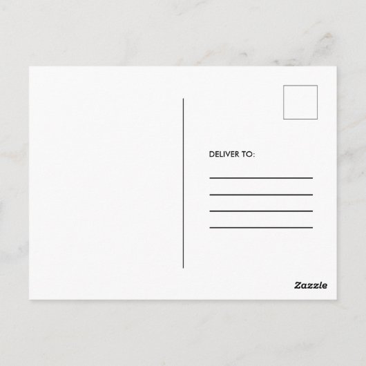 書モダンかわいらしの卒業発表 ポストカード (裏面)