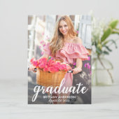 書モダンかわいらしの卒業 案内状 (スタンド正面)