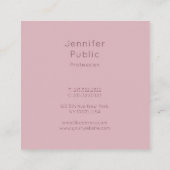 書モダンき込みスクリプト名エレガントテンプレート スクエア名刺 (裏面)