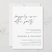 書モダンの後結婚のパーティー写真 招待状