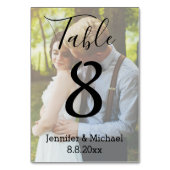 書モダンの消え結婚た写真 テーブルナンバー (正面)