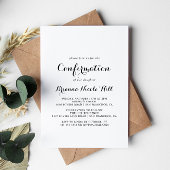 書モダンの確認 招待状