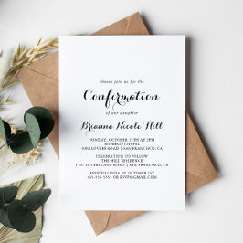 書モダンの確認 招待状