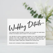 書モダンの結婚詳細、金ゴールド 出欠カード (スタンド正面)