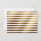 書モダンの結婚詳細、金ゴールド 出欠カード (裏面)