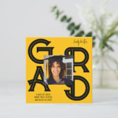 書モダンはっきりしたの卒業 招待状 (スタンド正面)