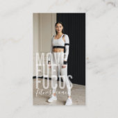 書モダンはっきりした字フィットネス写真QR 名刺 (正面)