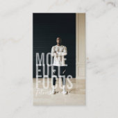 書モダンはっきりした字フィットネス写真QR 名刺 (正面)