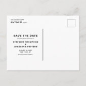 書モダンはっきりした書の写真の日付を保存 案内ポストカード (裏面)