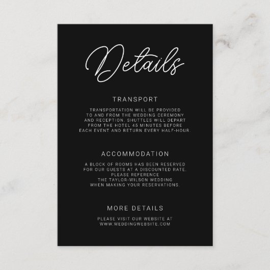 書モダンよくはしゃぐの結婚詳細 エンクロージャーカード (正面)