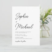 書モダンよくはしゃぐ道白黒結婚の 招待状 (スタンド正面)