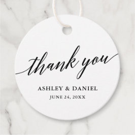 書モダンエレガントの結婚感謝 フェイバータグ