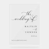 書モダンエレガントの結婚歓迎サイン アクリルサイン (正面)