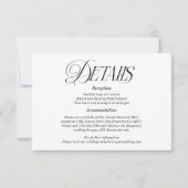 書モダンエレガントの結婚詳細 出欠カード (正面)