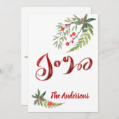 書モダンエレガント喜び植物学 シーズンカード (正面/裏面)