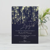 書モダンエレガント婚約パーティ 招待状 (スタンド正面)