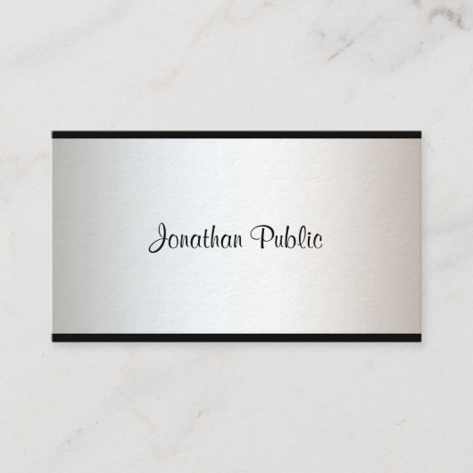 書モダンエレガント字のクリエイティブプレーン 名刺 (正面)