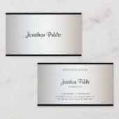 書モダンエレガント字のクリエイティブプレーン 名刺 (正面/裏面)