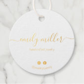 書モダンエレガント字のジュエリー フェイバータグ (正面)