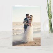 書モダンエレガント字の台本8枚結婚写真 サンキューカード (裏面)