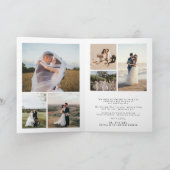 書モダンエレガント字の台本8枚結婚写真 サンキューカード (内部)