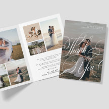 書モダンエレガント字の台本8枚結婚写真