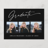 書モダンエレガント字インクスクリプトGrad 3写真 ポストカード (正面)