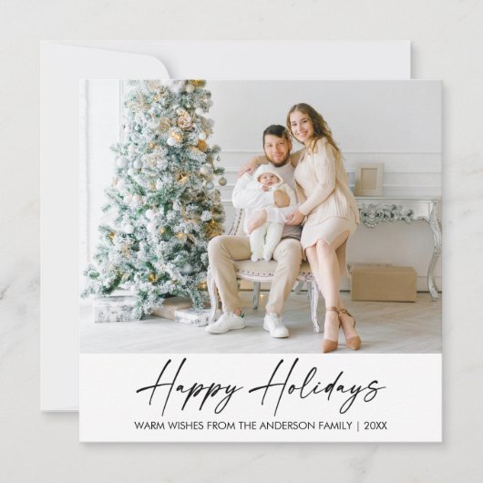 書モダンエレガント字インクペン写真 シーズンカード (正面)