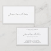 書モダンエレガント字プレインラお洒落ックス 名刺 (正面/裏面)