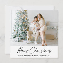 書モダンエレガント書インクペン写真クリスマス シーズンカード