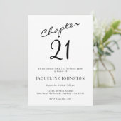 書モダンエレガント書21歳の誕生日 招待状 (スタンド正面)