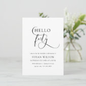 書モダンエレガント書40歳の誕生日 招待状 (スタンド正面)